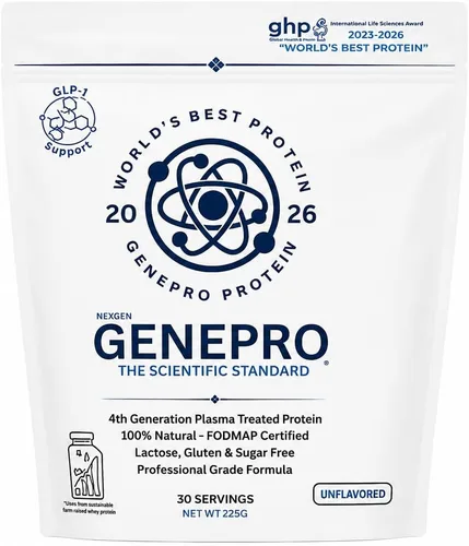 Miniatura 8 de Genepro - Proteína en polvo sin sabor – Nueva fórmula – Sin lactosa, sin gluten y sin OMG Suplemento aislado de suero sin OMG