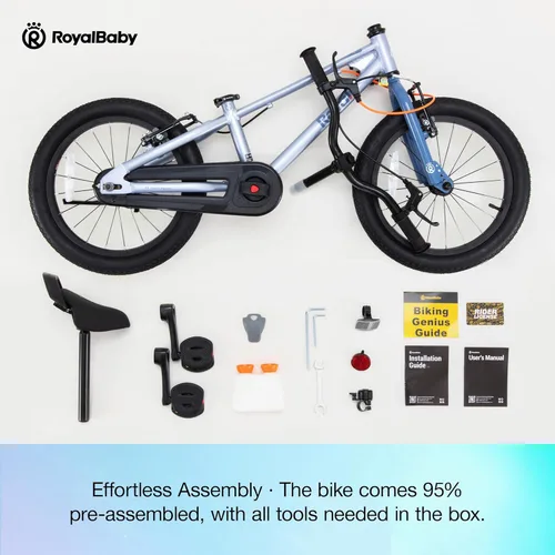 Miniatura 8 de RoyalBaby EZ Kids Bike 12 14 16 18 20 Inch Balance Pedal 2-in-1 Training Bicycle Boys Girls Ages 3 to 12 Years Easy Learn for Beginners