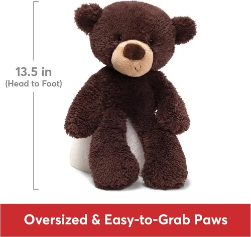 Miniatura 20 de GUND Peluche de oso de peluche, marrón chocolate, 13.5 pulgadas Gris
