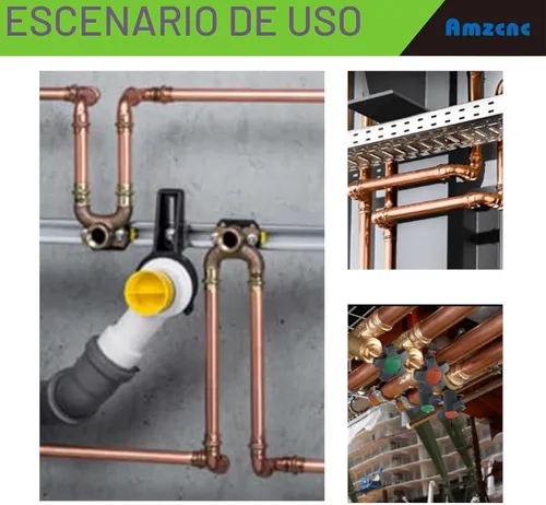 Miniatura 5 de AMZCNC Herramienta de prensa profesional de 18 V para tubos de cobre y PEX, kit de herramientas de prensa de plomería inalámbrica con 1/2 ", 3/4", 1