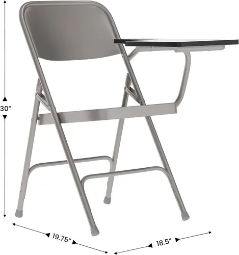 Miniatura 3 de Flash Furniture Silla plegable de acero Ralph Premium con brazo para tableta zurdo