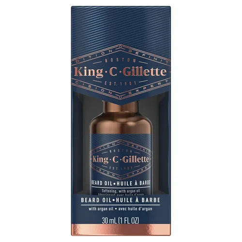 Miniatura 11 de King C. Gillette Aceite para barba para hombres – Argán, Jojoba, aguacate, semillas de macadamia y aceites de almendras – Hidrata y suaviza la barba