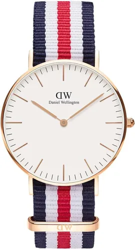 Miniatura 8 de Daniel Wellington Reloj clásico de tela plateada (poliéster)