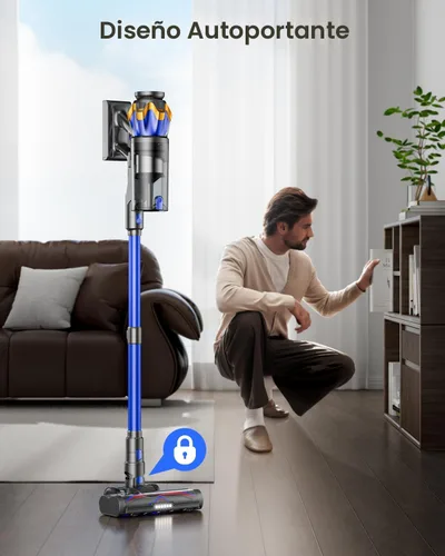 Miniatura 5 de Aspiradora inalámbrica, mejorada de 650 W, 55 KPA, 70 minutos, aspiradora inalámbrica con autoservicio y pantalla táctil, aspiradora inalámbrica