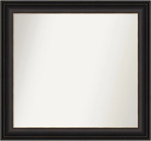 Miniatura 288 de Amanti Art Espejo de baño de bronce para sobre el fregadero, 24 x 24 pulgadas, espejo cuadrado de bronce Lara para tocador, marco de madera