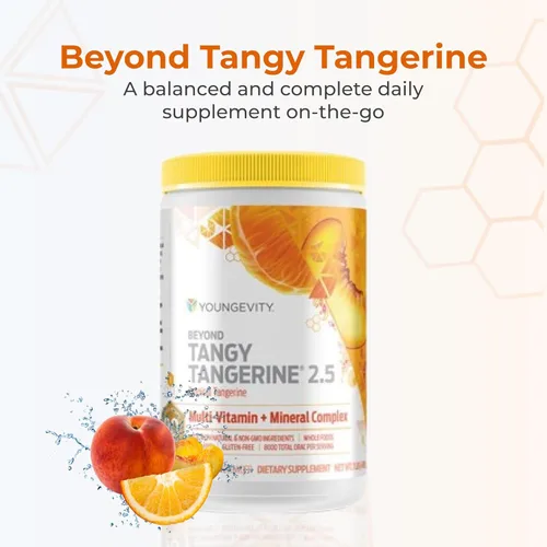 Miniatura 3 de Youngevity Beyond Tangy Tangerine 2.5 Tropical Tangerine Ultimate Complejo multivitamínico y mineral, hecho con alimentos naturales y integrales