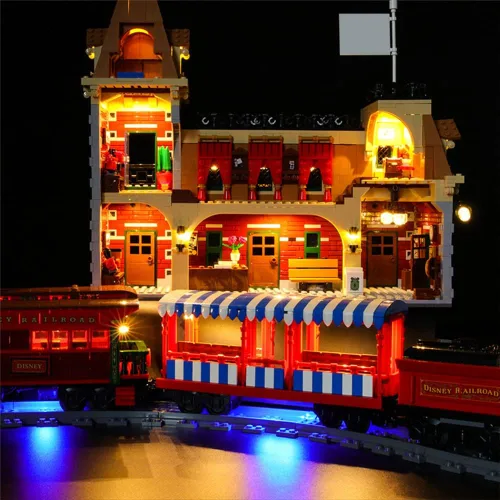 Miniatura 8 de GEAMENT Kit de luces LED compatible con Lego Disney Train and Station - Juego de iluminación para modelo de construcción 71044