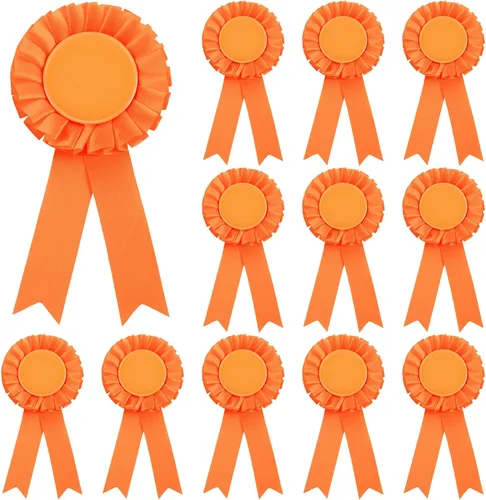 Miniatura 10 de 12 Piezas de Cintas de Premio en Blanco, Premio de 1er Lugar, Medalla Roseta, Ganador, Reconocimiento de Victoria, Cinta de Participación para Rosa