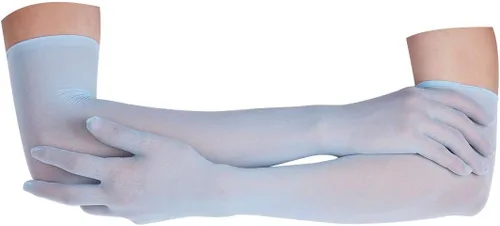 Miniatura 2 de Alvivi Guantes largos de malla transparente para mujer, longitud del codo, dedos completos, medias y manoplas para club