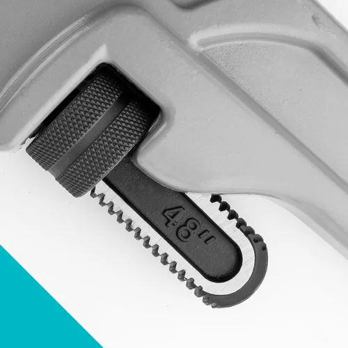 Miniatura 4 de DURATECH Llave de tubo recta de aluminio de 48 pulgadas resistente ajustable, llave de fontanería forjada por caída, supera el estándar GGG