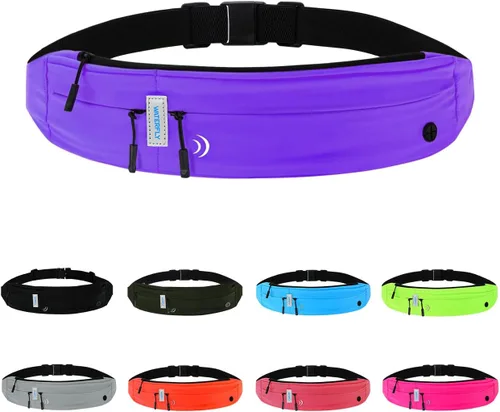 Miniatura 14 de WATERFLY Riñonera para correr con cinturón de carrera: Corredor Maratón Jogging Riñonera Deportiva Ejercicio Ejercicio Fitness Soporte para Teléfono