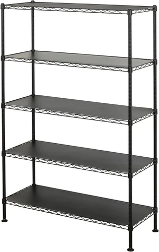 Miniatura 11 de SafeRacks - Estantes de almacenamiento certificados NSF, zinc, unidad de alambre de acero resistente con pies ajustables, estante para garaje