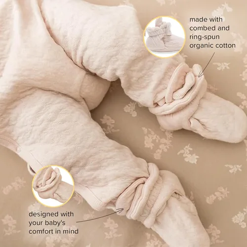 Miniatura 9 de Burt's Bees Baby Botines unisex de algodón orgánico para recién nacidos