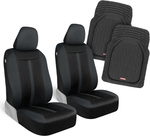 Miniatura 16 de Motor Trend Fundas de Asiento de Coche de Tela Gris para Asientos Delanteros – Fundas de Asiento Tipo Bucket Automotrices Premium, Hechas