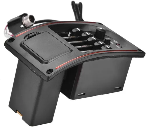 Miniatura 9 de Piezo de preamplificador acústico de guitarra, PS 500 5Band lizer Digital Guitar Preamp Sintonizador Pickup para guitarra acústica, Gitarren