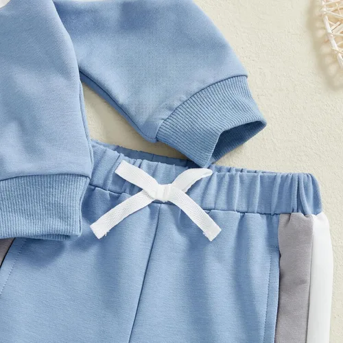 Miniatura 275 de Conjunto de ropa de otoño e invierno para bebé y niño, sudadera larga con capucha y pantalones para niños pequeños, 6, 12, 18, 24 meses, 2T