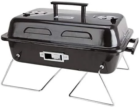 Miniatura 2 de Omaha Go Anywhere - Parrilla de carbón portátil con tapa, mini parrilla de mesa para campamento, barco, portón trasero, barbacoa, diseño de acero