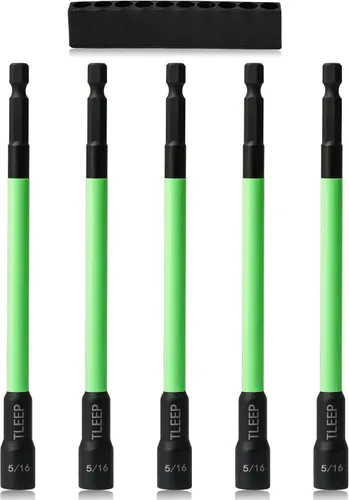 Miniatura 10 de Juego de tuercas de impacto de 150 mm con 1/4" 5/16" 3/8" de potencia magnética, juego de brocas de taladro hexagonal para llave de impacto, juego