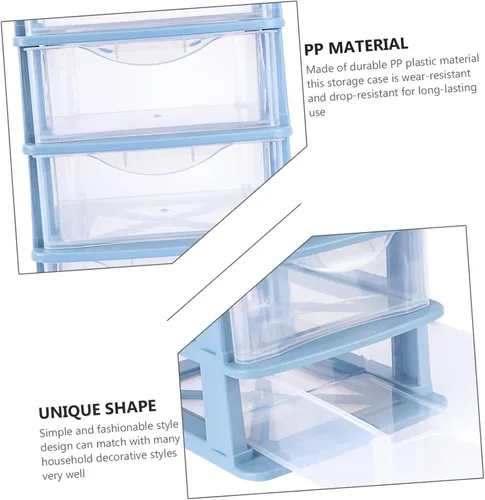 Miniatura 6 de Luxshiny Organizador de almacenamiento cosmético Cajón Caja de almacenamiento Contenedor de papelería de oficina