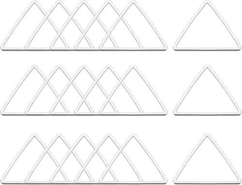 Miniatura 14 de MECCANIXITY Aro de abalorios triangular, anillo de enlace geométrico hueco triangular para hacer joyas