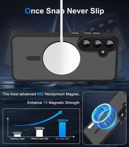 Miniatura 3 de Funda magnética avanzada para Samsung Galaxy S22 Plus delgada protectora [probada contra caídas de grado militar y compatible con MagSafe] funda