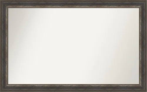 Miniatura 374 de Amanti Art Espejo de baño marrón para sobre el fregadero, 25 x 25 pulgadas, hecho a medida, espejo de tocador cuadrado marrón medio, marco de madera