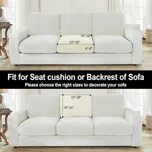 Miniatura 4 de NAISI 1 funda de cojín para sofá, 1 pieza, de terciopelo elástico, para asiento o respaldo, fundas individuales suaves para sofá seccional