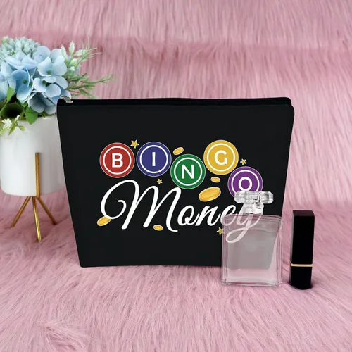 Miniatura 6 de Sfodiary Bolsa de regalo para amantes de los juegos de bingo - Bolsa de cosméticos para amantes del casino para mujeres Bingo Player, Bolsa de Bolsa