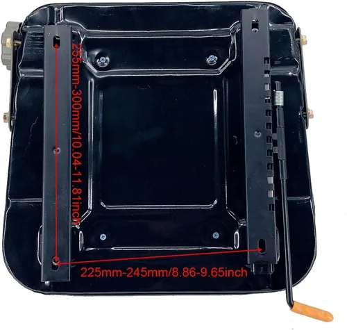 Miniatura 8 de Asiento de tractor de suspensión de PVC con respaldo ajustable de 140° Marrón Se adapta a carretilla elevadora de excavadora, tractor, cargador