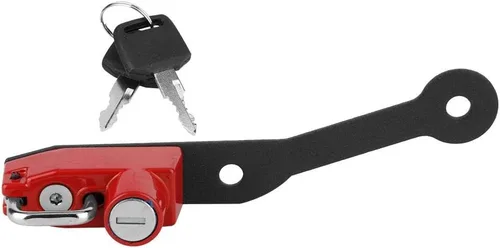 Aramox Soporte antirrobo para casco, aleación de aluminio, rojo, cerradura de llave, Yamaha MT-07 FZ-07 FJ-07