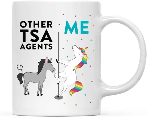 Miniatura 16 de Andaz Press Funny Quirky - Taza de té de café de cerámica de 11 onzas, regalo de agradecimiento, otros actores yo, unicornio de caballo, 1 paquete