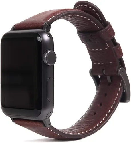 Miniatura 8 de SLG Minerva Box - Correa italiana de cuero para Apple Watch de 1.496 pulgadas, 1.575 pulgadas, 1.614 pulgadas, 1.654 pulgadas, correa curtida Negro