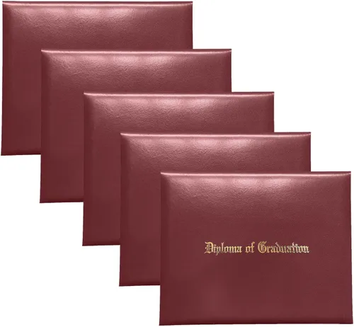Miniatura 32 de Gradplaza Cubierta de diploma para certificado de 8.5 x 11 pulgadas impreso "Diploma de graduación" negro soporte para diploma liso para escuela