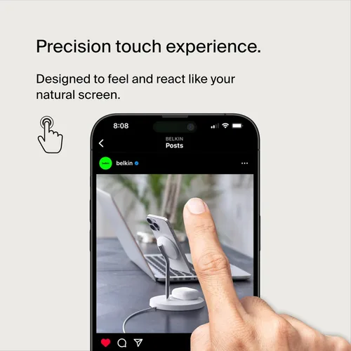 Miniatura 6 de Belkin ScreenForce UltraGlass Protector de pantalla con filtro de luz azul para iPhone 14 Pro, resistente a los arañazos, protección contra impactos