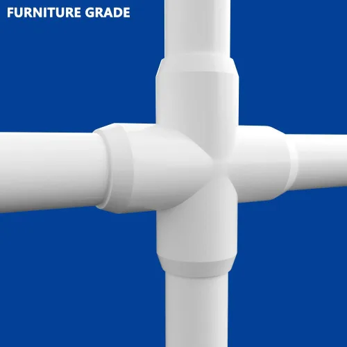 Miniatura 4 de Accesorios de PVC de 1-1/4 pulgadas, 4 vías cruzadas (paquete de 4) grado de muebles, conector de codo, resistente para muebles de bricolaje
