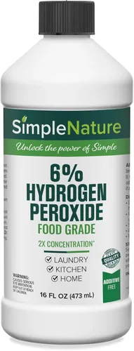 Miniatura 18 de SimpleNature 12% de peróxido de hidrógeno de grado alimenticio (16 onzas líquidas), limpiador natural multiusos, fabricado en Estados Unidos, ideal