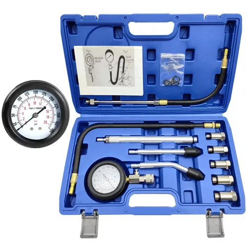 Miniatura 10 de ZKTOOL Comprobador de Compresión Digital LCD Automotriz, Medidor de Compresión Digital 250 PSI, Kit de Adaptador de Comprobador de Compresión