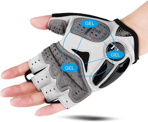 Miniatura 23 de CXWXC Guantes de ciclismo para hombres y mujeres – Guantes de ciclismo transpirables de gel para bicicleta de montaña – Guantes antideslizantes