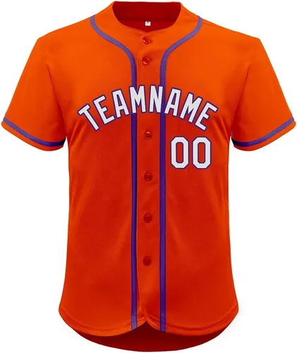 Miniatura 46 de Camiseta de béisbol de malla personalizada con botones y número de nombre cosido personalizado para hombres/mujeres/jóvenes