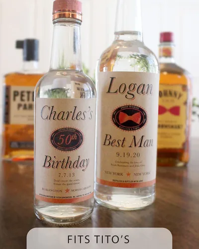 Miniatura 2 de Etiqueta personalizada para botellas de Vodka Tito's (sin graduación alcohólica)