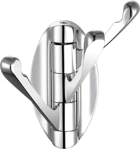 Miniatura 10 de Angle Simple Gancho para toallas de baño, gancho giratorio plegable de metal, colgador de bata para pared, níquel cepillado