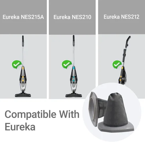 Miniatura 3 de Paquete de 2 filtros de mano para aspiradora Eureka NES215A NES210 N0101 y N0102, accesorios de repuesto para aspiradora de mano inalámbrica