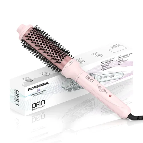 Miniatura 7 de DAN Technology Cepillo térmico, cepillo redondo calentado que no sopla, cepillo de cerámica para aspecto de soplado, cepillo de rizado de viaje
