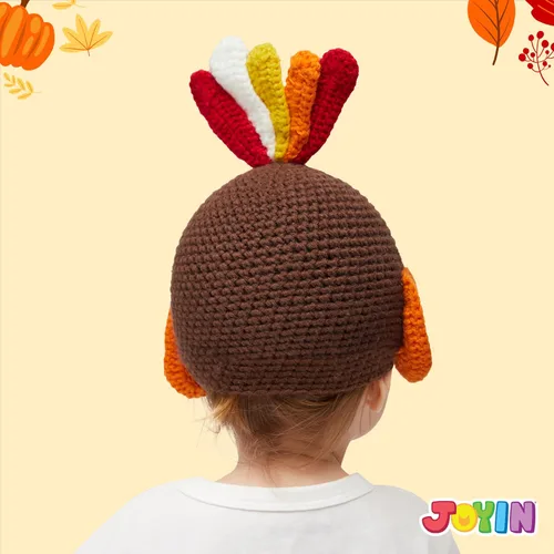 Miniatura 7 de JOYIN Gorro de pavo con orejeras - Accesorio de fotografía para bebés pequeños, carnaval cosplay