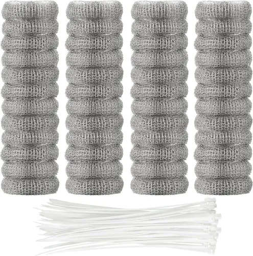Miniatura 8 de 24 Piezas Trampas de Pelusa para Lavadora de Acero Inoxidable Trampas Cazapelusas para Lavandería Filtro de Malla para Manguera de Lavadora con 24