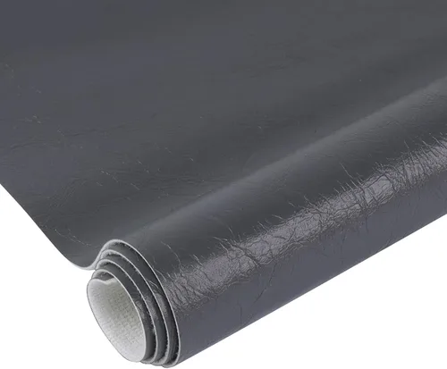 Miniatura 12 de Tela de vinilo marina para automóvil de grado para tapicería de repuesto para decorar piel sintética por yarda (1 yarda, negro)