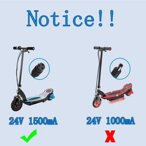 Miniatura 5 de Cargador para Razor MX350 Dirt Bike E100 E175 E200 E200S E300 E500 Pocket Mod, Sports Mod y Dirt Quad, batería de 24 V de repuesto de cable