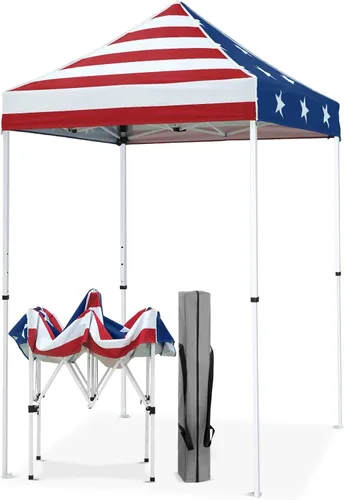 Miniatura 61 de EAGLE PEAK Toldo instantáneo de 5 x 5 con paneles de pared de 4 lados, pequeña tienda de campaña portátil desplegable con bolsa de transporte