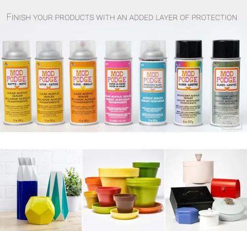 Miniatura 5 de Mod Podge Sellador Acrílico en Aerosol Mate Paquete de 2, Sellador de Pintura de Revestimiento Transparente Mate en Aerosol, Mango de Pulverizador