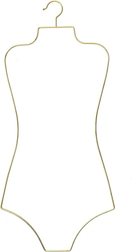 Miniatura 10 de Perchas de metal para bikini, ropa interior versátil, colgador de exhibición, 10 unidades, acabado plateado Plata